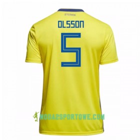 Koszulka Szwecja Olsson 5 Mistrzostwa Świata 2018 Domowe Stroje Piłkarskie